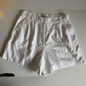 Abercrombie & Fitch White Linen Shorts